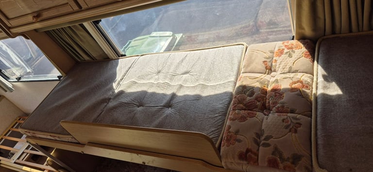 Bunk bed with cushions for camper caravan motorhome boat.