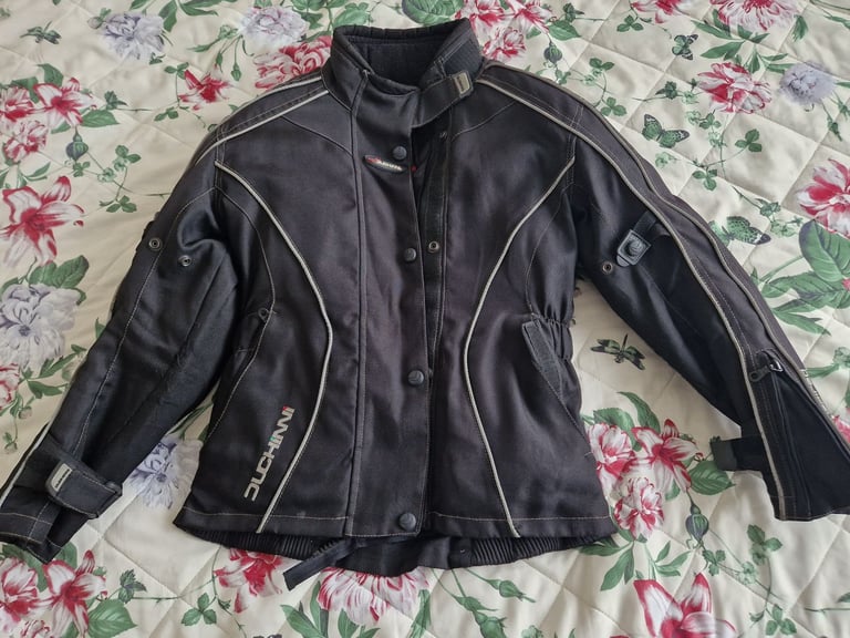 Duchinni  black motorcycle jacket Ladies XS 