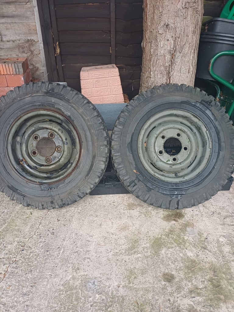image for Land rover series wheels and tyres x 2