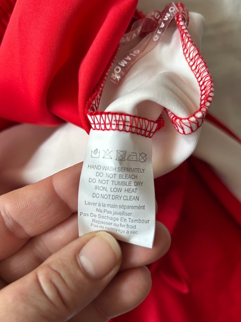 Glamorous red/white wide leg trouser size uk 10 