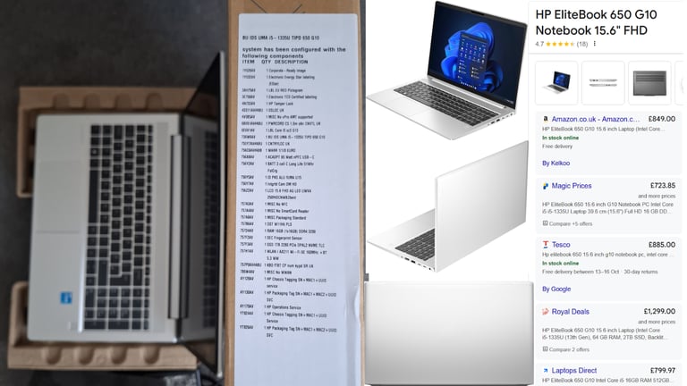 HP EliteBook 650 G10 Powerhouse Laptop (Core i5, 16GB, 1TB)
