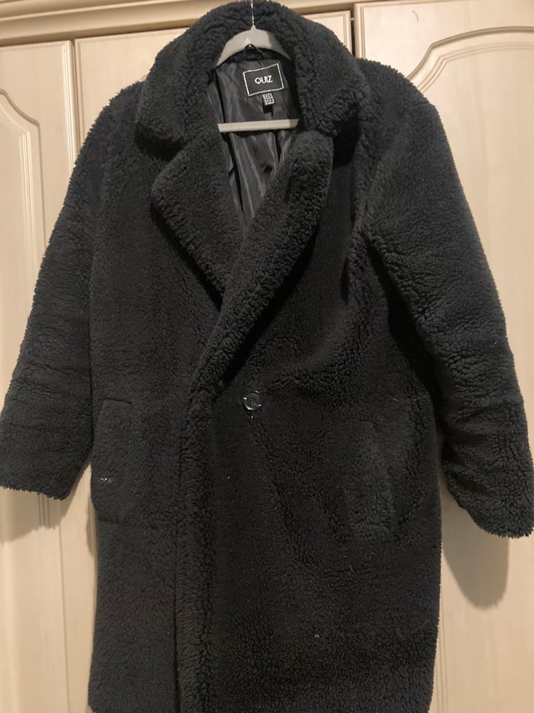 Quiz teddy coat size 16 black | in Ashton-under-Lyne, Manchester | Gumtree