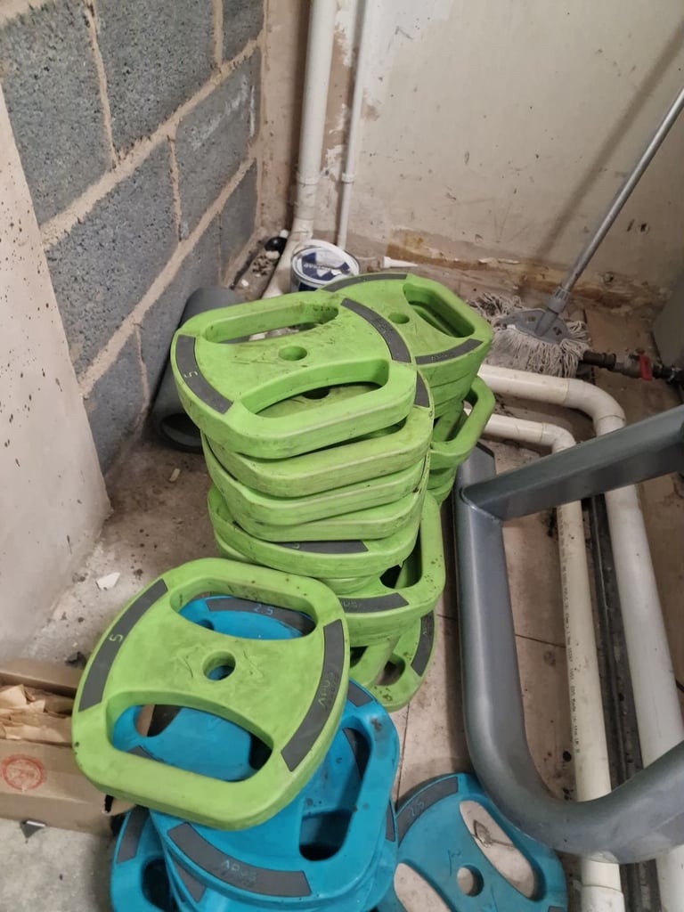 Studio plated and barbells 