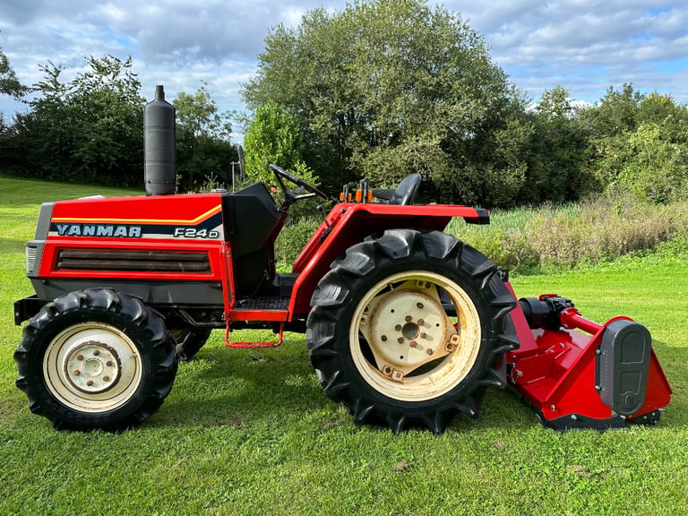 YANMAR F24D 4WD Compact Tractor & New 5ft Flail Mower *** WATCH VIDEO *** 24 HP ** 1113 Hours