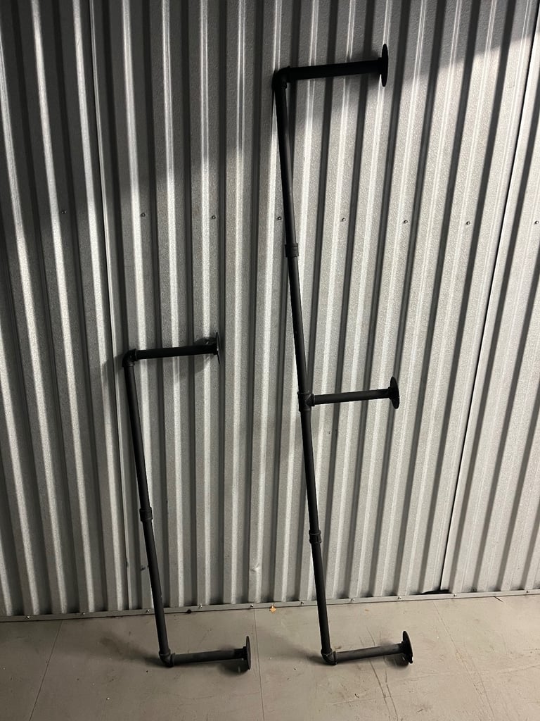 image for 2× OROPY Industrial Pipe Clothes Rails – £10 (Pick up only, before 10 Nov)
