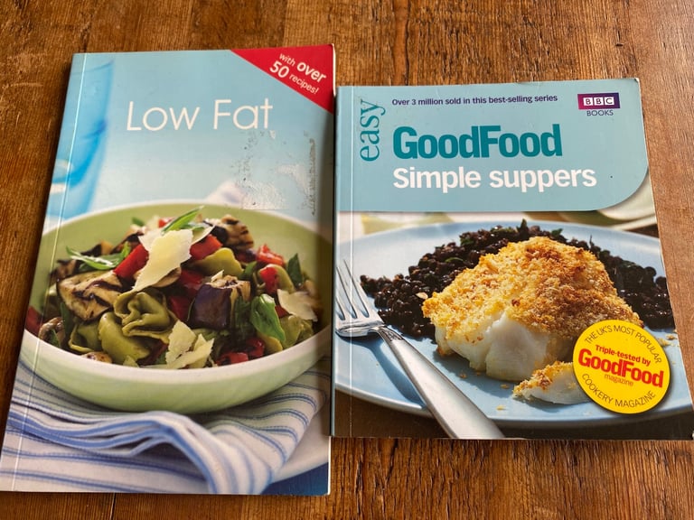 2 cooking books “good food” and “low fat”