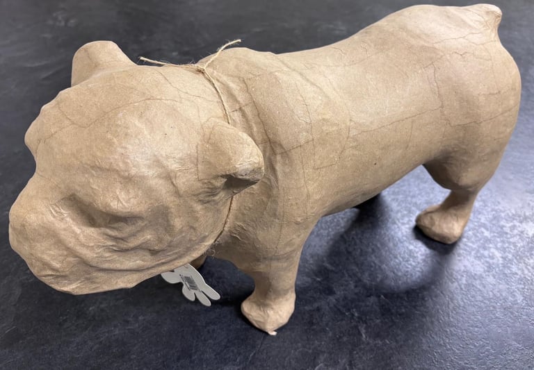 Large Decoupage bull dog 