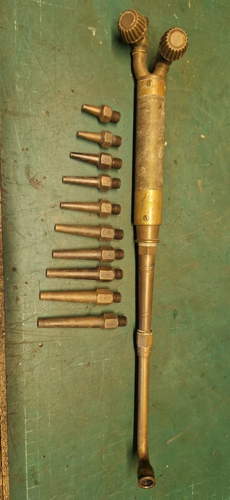 Brass oxy acetylene torch