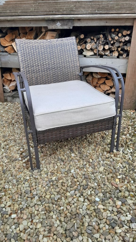 image for FREE rattan chair & cream seat cushion