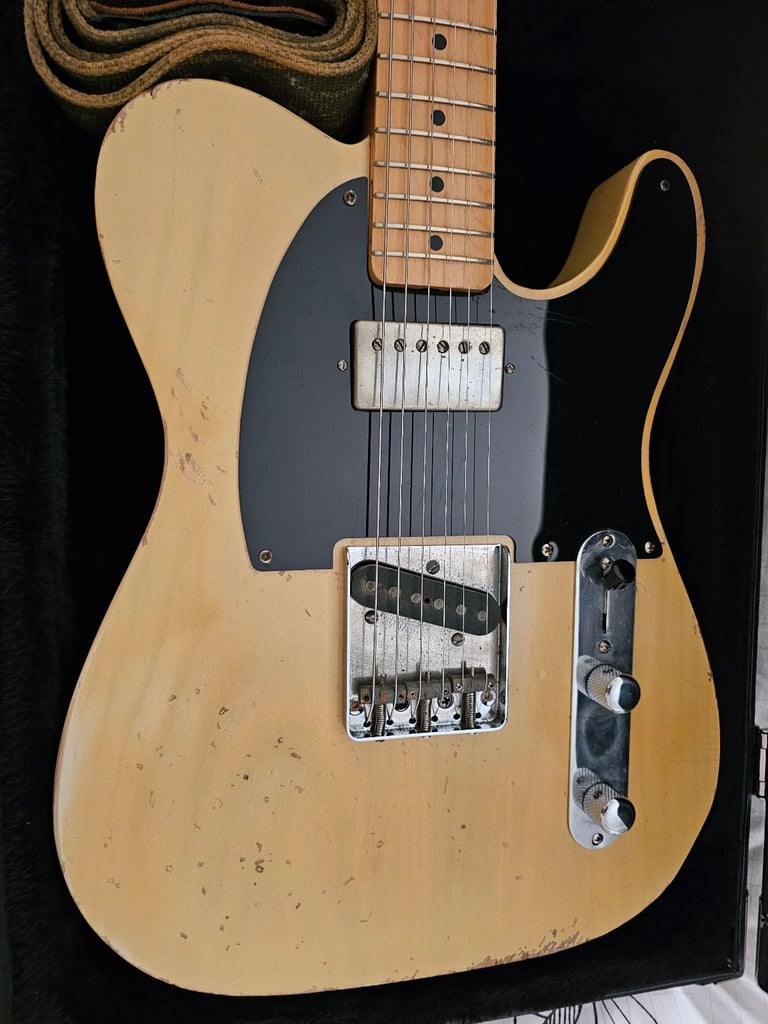 image for 50s style relic luthier Telecaster/ 'Keef' guitar for sale/ top spec