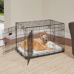 AS NEW TWO DOOR FOLDING CAGE FOR MEDIUM LARGE DOG