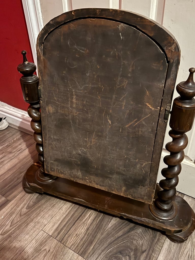 Victorian Bobbin Toilet Vanity Swing Mirror