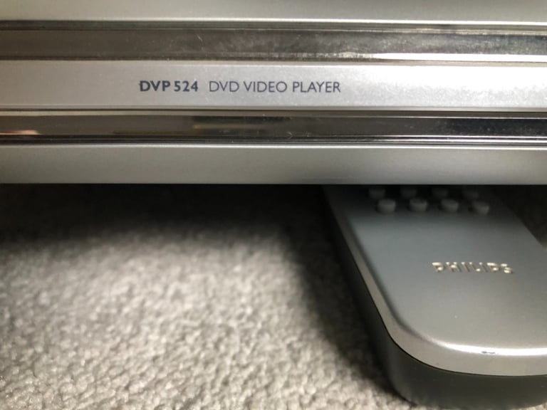 image for PHILIPS DVP 524 DVD VIDEO PLAYER, silver, with remote control & SCART lead
