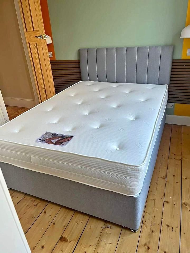 5ft Divan Bed with Mattress & Headboard – Limited Stock – COD & 20% OFF