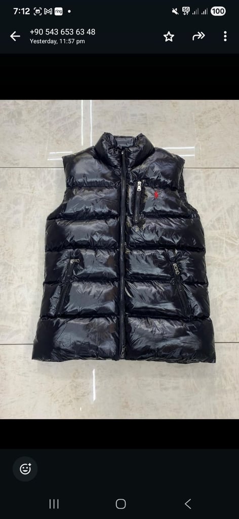image for Polo Ralph Lauren black down vest. 