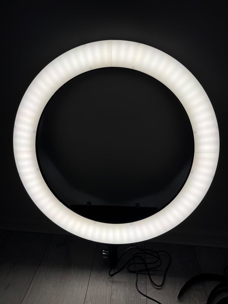 25inch Ring Light Wall Mount with Phone Holder, Adjustable Triangle Boom Arm ,Photo Lighting Studio