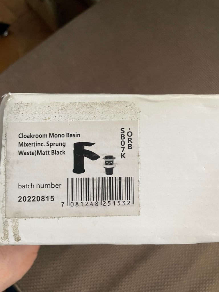 mono basin mixer tap, Chrome material including sprung waste