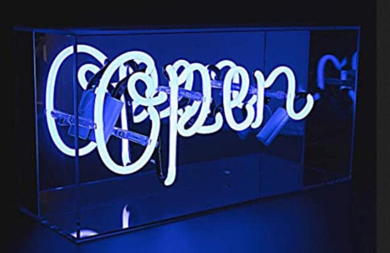 GENUINE GLASS-TUBE SHED PUB & HOME BAR NEON SIGNS - MAN CAVE, WOMAN CAVE, DECKING BAR