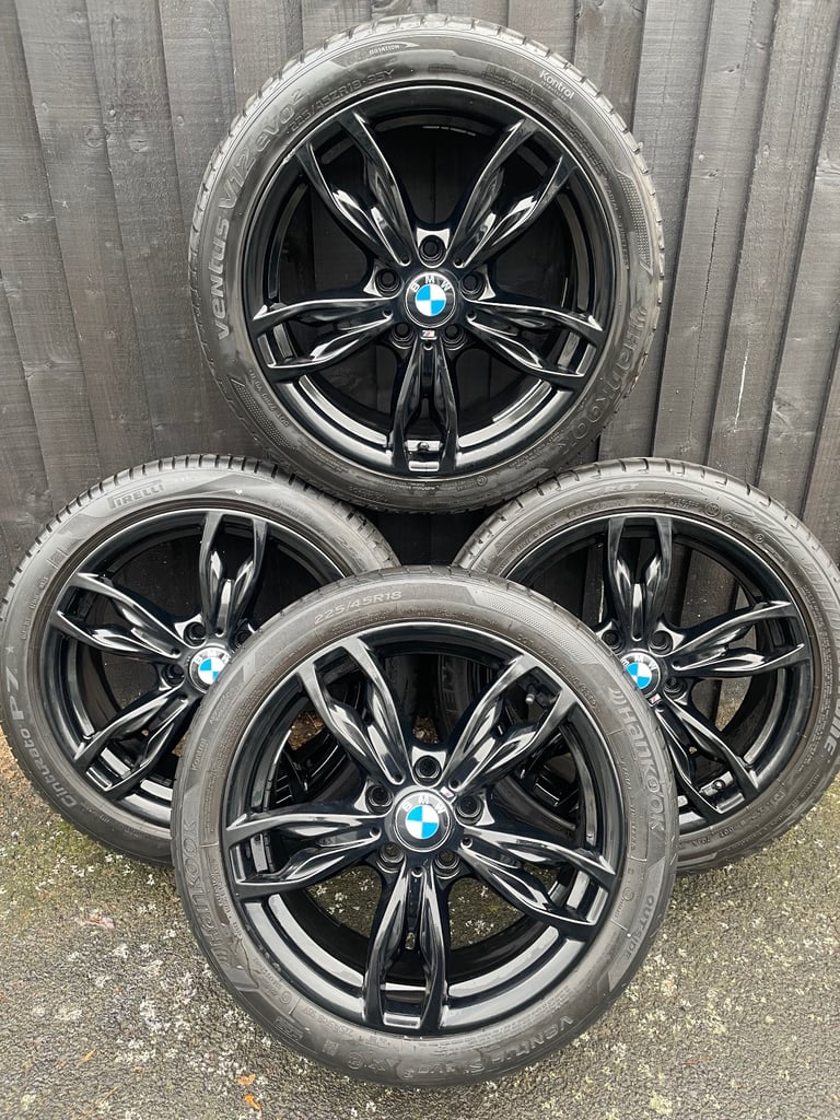 18 inch bmw alloy wheels fits 1 2 3 4 series with great tyres