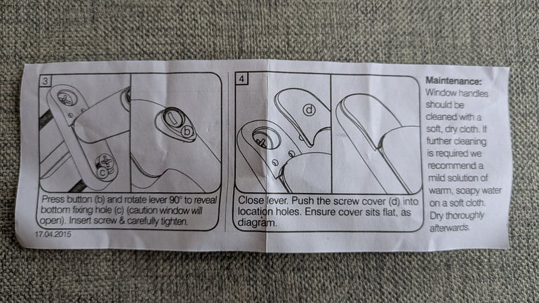 Smith and Locke replacement window handles 