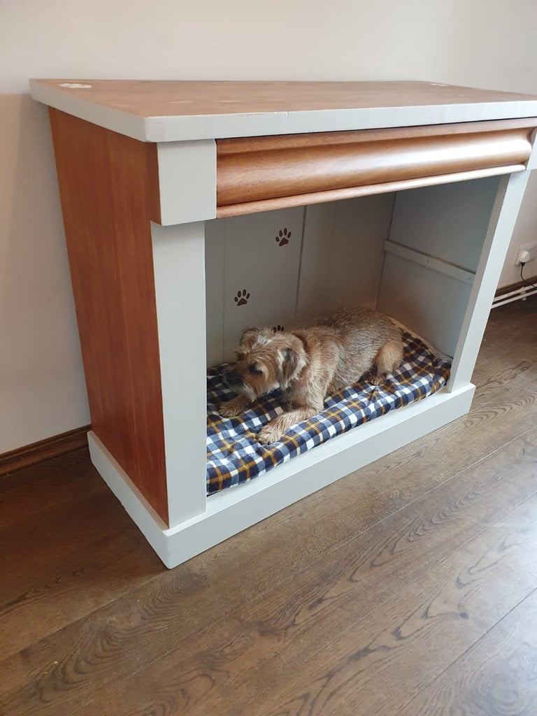 Pet bed, litter tray storage cupboard. One large drawer for storage