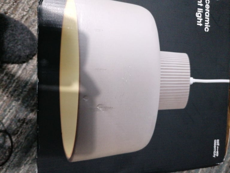 image for Taupe Ceramic Pendant light New! 