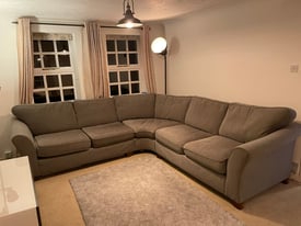 M&S Silver Grey Curved Corner Sofa