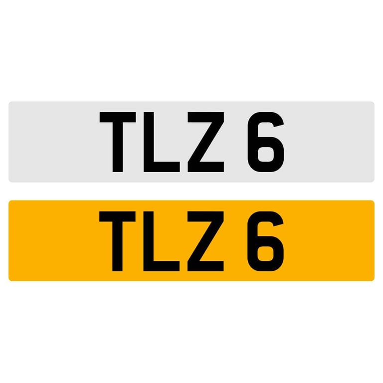 image for TLZ 6 NUMBER PLATE NUMBERPLATE REGISTRATION CHERISHED DATELESS NORTHERN IRISH NI