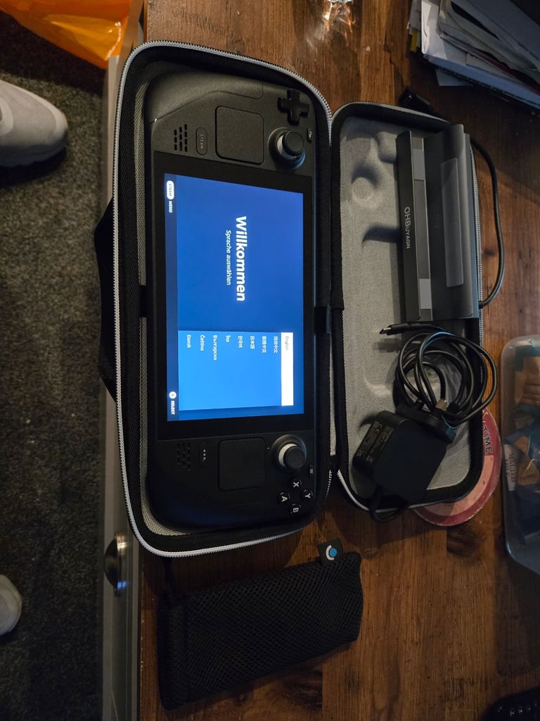 image for 500gig steam deck + dock and case