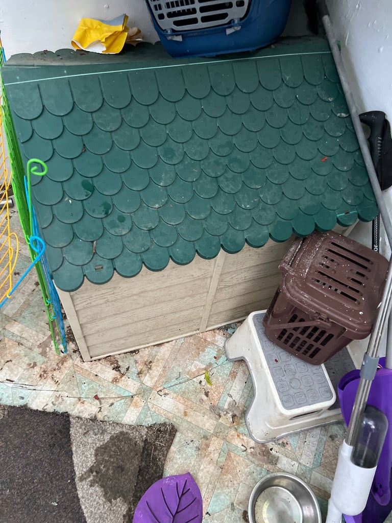 2 pvc dog kennels , clip together sections , see details. 