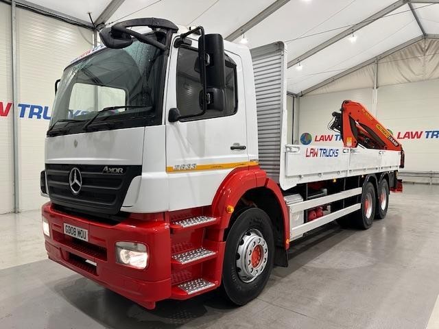 Mercedes-Benz Axor 2633 6x4 Day Cab Flatbed Crane Manual