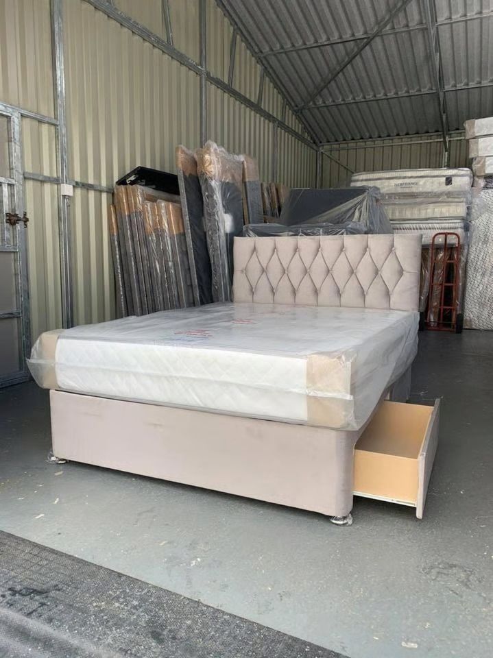 image for SAME DAY DELIVERY || Double Standard UK Size Bed Good Quality , Rental Use Brand New