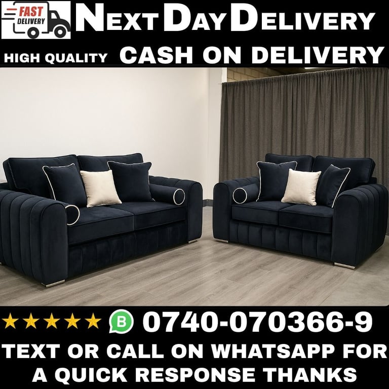 image for Stylish Lilly Couch Set – Corner & 3+2 Sofas On Sale Today!