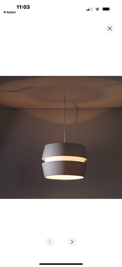 Colours Cassio light grey two tier cylinder light shades 