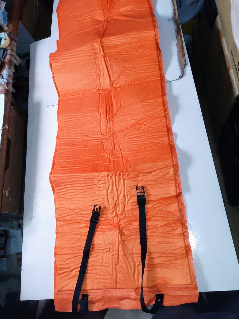 image for SELF-INFLATING SLEEPING MAT ORANGE 170cm x 50cm **NEW !**