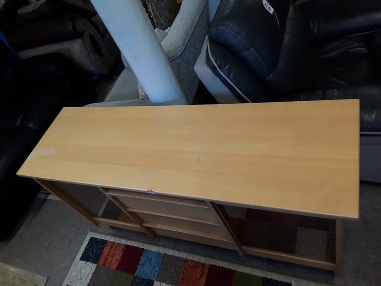 Heavy oak veneered sideboard Copley Mill Low Cost Moves 2nd Hand Furniture STALYBRIDGE SK15 3DN