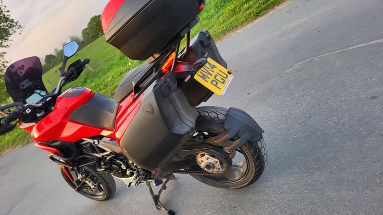 2014 14 DUCATI MULTISTRADA 1200 S HIGH SPEC TOURER LUGGAGE ADVENTURE RED HISTORY