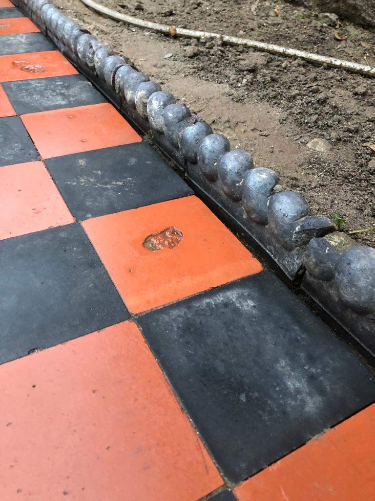 Bangor Blue slates chimney pot's granite step kerbs scill cobblestone roof ridge floor tiles  