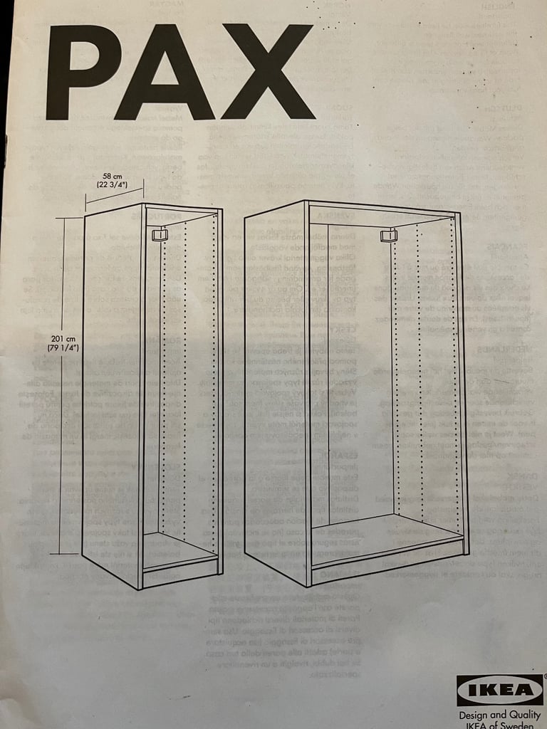image for IKEA Pax single mirrored door wardrobe