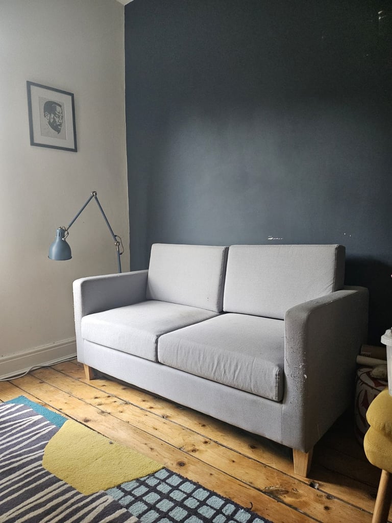 Grey sofa bed from Habitat.