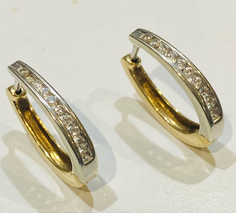 9ct diamond earrings.