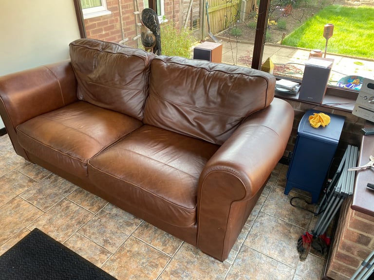 Leather Sofa and chair