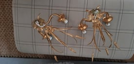 Beautiful gold wall candle sconces