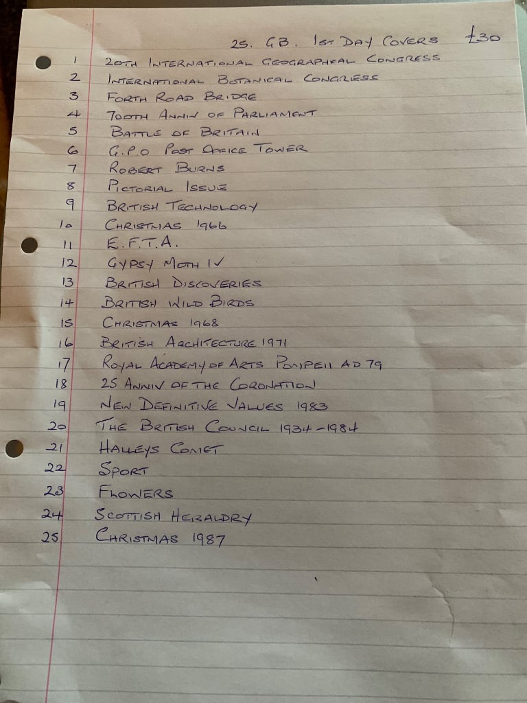 25 First Day Cover  Great Britain