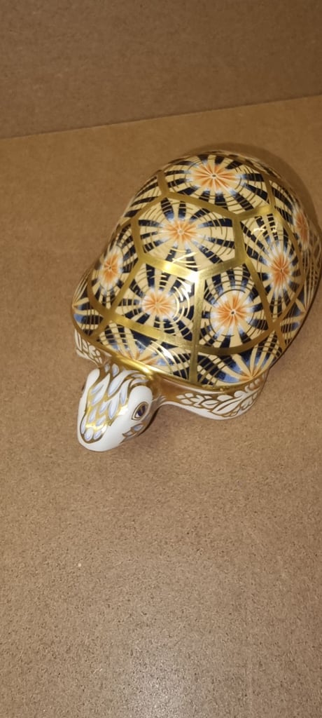 image for Retired Royal Crown Derby Indian Star Tortoise Paperweight