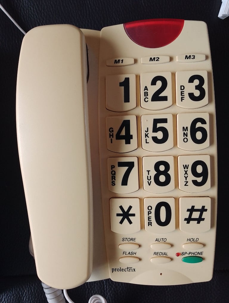 Big Button Telephone for use, or theatre prop