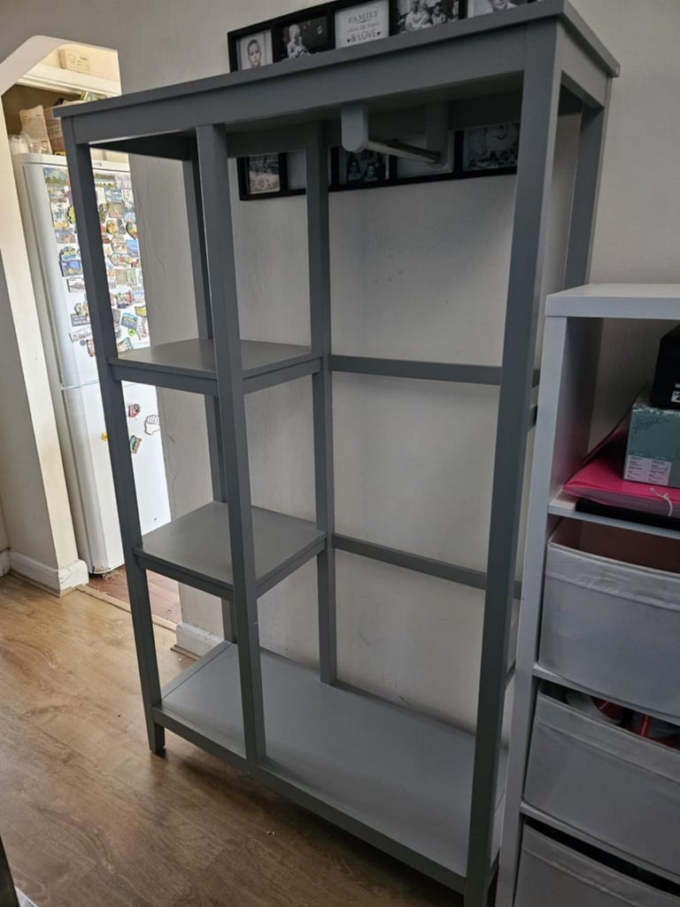 image for grey open wardrobe storage unit with DELIVERY