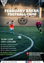 February Break Football Camp for Children!