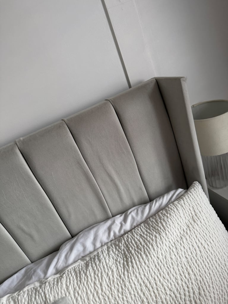 Light Grey Double Bed Frame **Available After Friday 31st October**