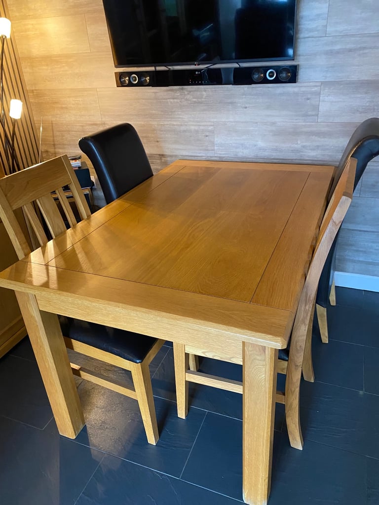 image for Oak dining table and 6 chairs